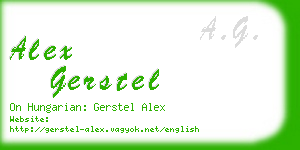 alex gerstel business card